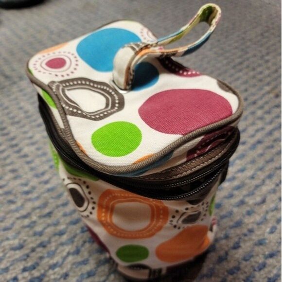 Thirty one white & colored circle pattern lunchbox - Picture 1 of 3